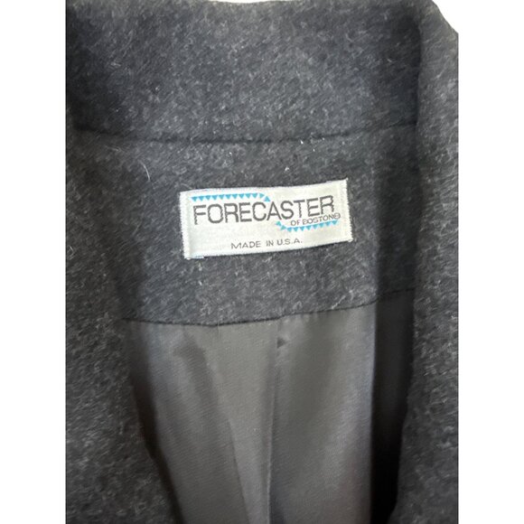 Forecaster of Boston Women's Charcoal Gray Overcoat Wool Cashmere Button Up 14 - Picture 6 of 14
